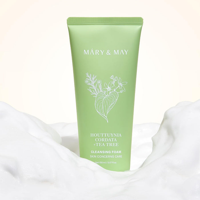 MARY&MAY Houttuynia Cordata + Tea Tree Cleansing Foam - valomosios veido putos