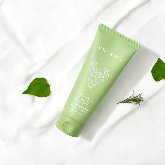 MARY&MAY Houttuynia Cordata + Tea Tree Cleansing Foam - valomosios veido putos