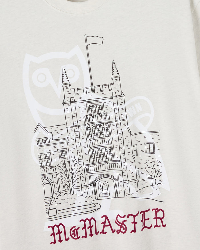 McMaster University Heavy Weight Tee - Ash Heather Grey