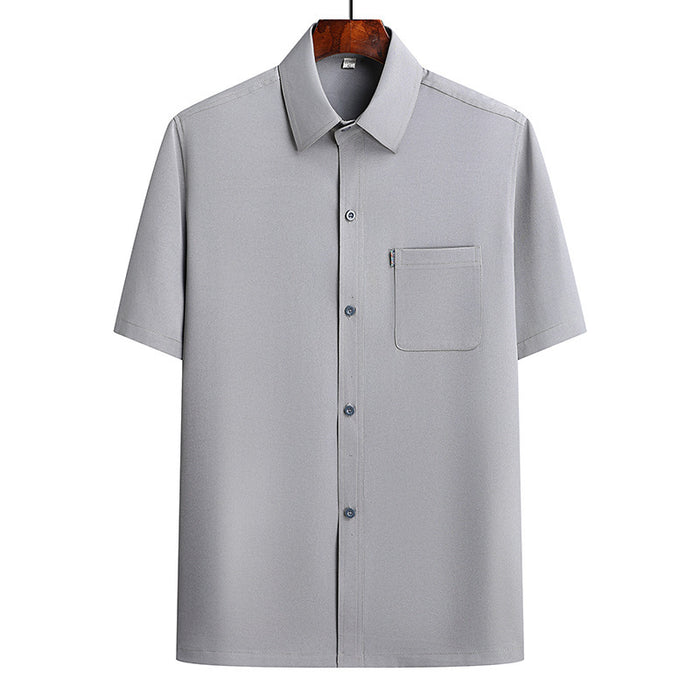 Men's Summer Thin Casual Two-piece Shirt Set — Loose Fit Cardigan Style