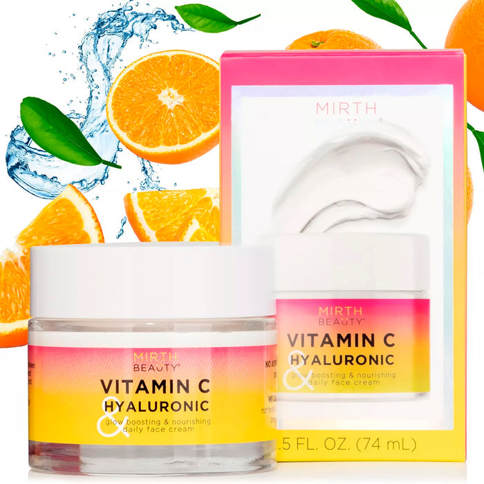 Mirth Beauty Vitamin C & Hyaluronic Face Cream 2.5oz/ 74ml
