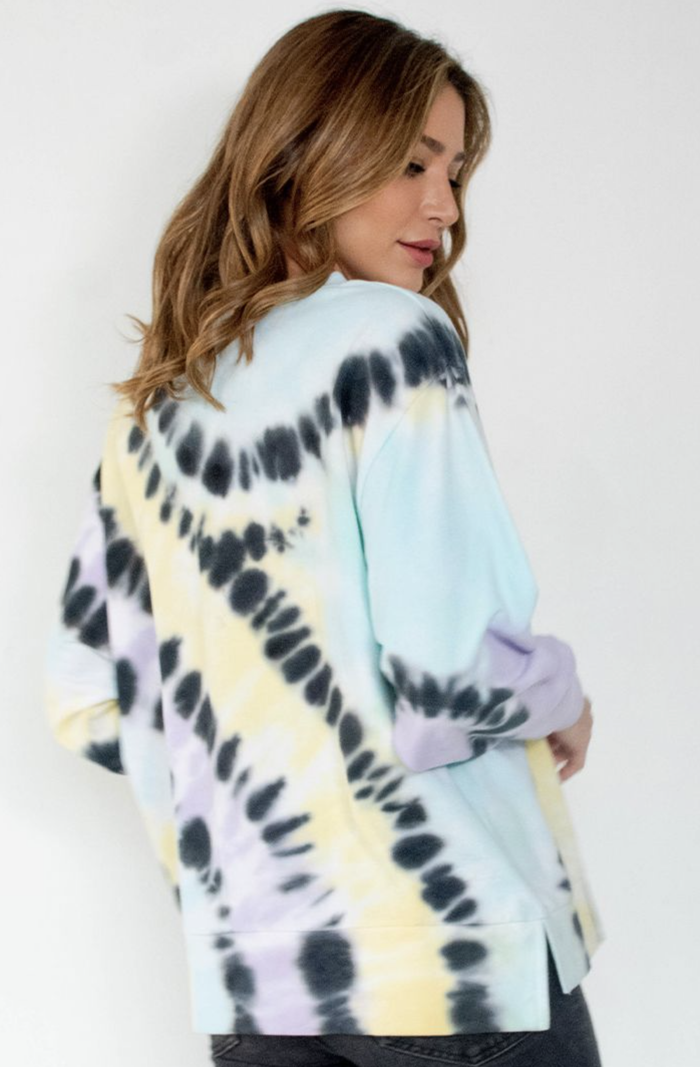 Multi Crew Neck Long Sleeve Top