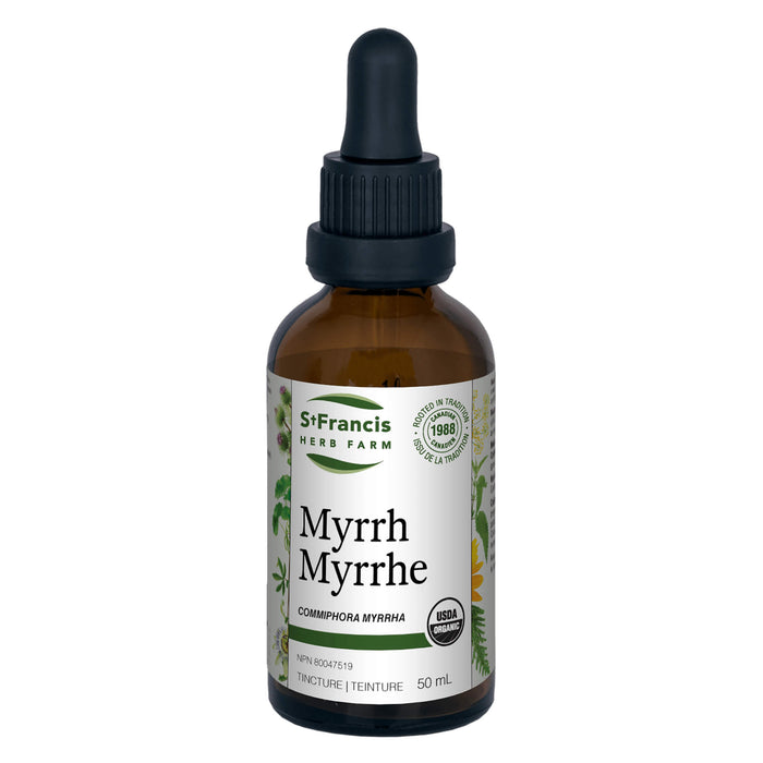 Dropper Bottle of St. Francis Herb Farm Myrrh 50ml