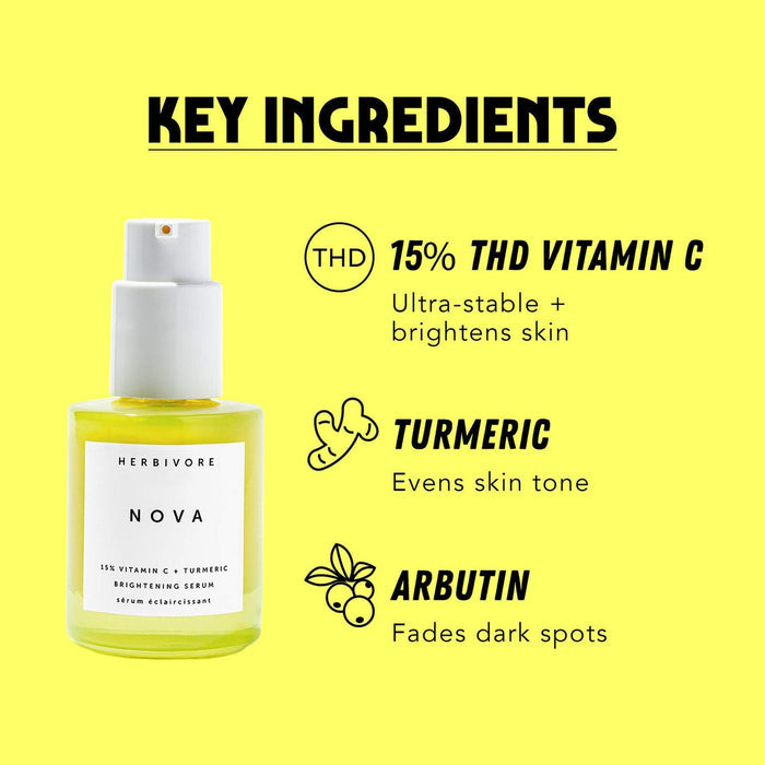 Herbivore-Nova 15% Vitamin C + Turmeric Brightening Serum-