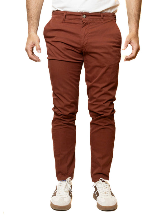 QB24 pantalone cotone arancione 0126147 COTONE-ARANCIO