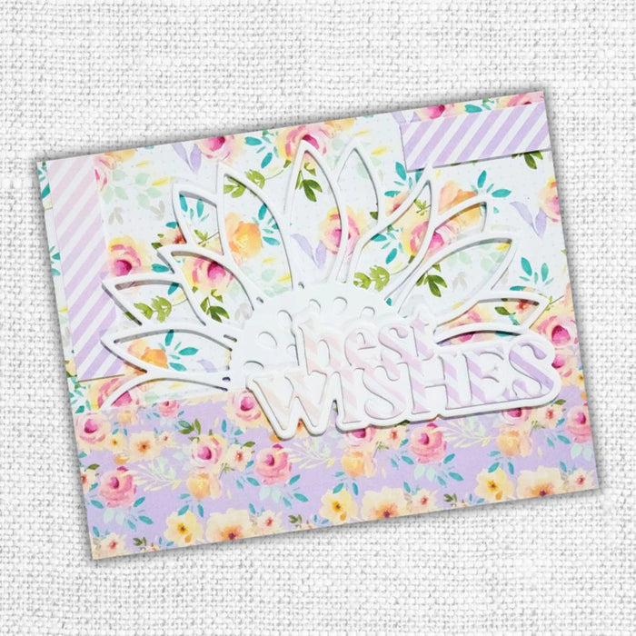 Paper Rose - Die - Sunflower Border. Approx. 6.7cm x 14.2 cm Designed in Australia. Available at Embellish Away in Bowmanville Ontario Canada. Example by brand ambassador.
