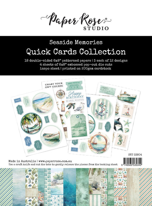 Paper Rose - Quick Cards Collection - Seaside Memories. Create beautiful scenic cards! Available at Embellish Away located in Bowmanville Ontario Canada.