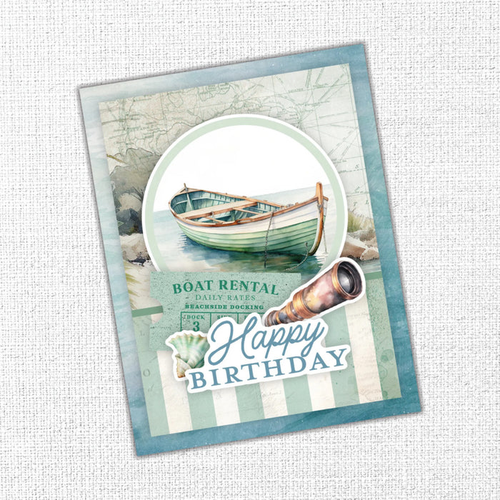 Paper Rose - Quick Cards Collection - Seaside Memories. Create beautiful scenic cards! Available at Embellish Away located in Bowmanville Ontario Canada. Example by brand ambassador.