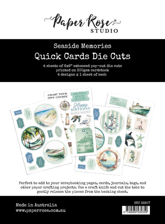Paper Rose Quick Cards Die Cuts Seaside Memories. Embellish to create beautiful scenic cards! Available at Embellish Away located in Bowmanville Ontario Canada.