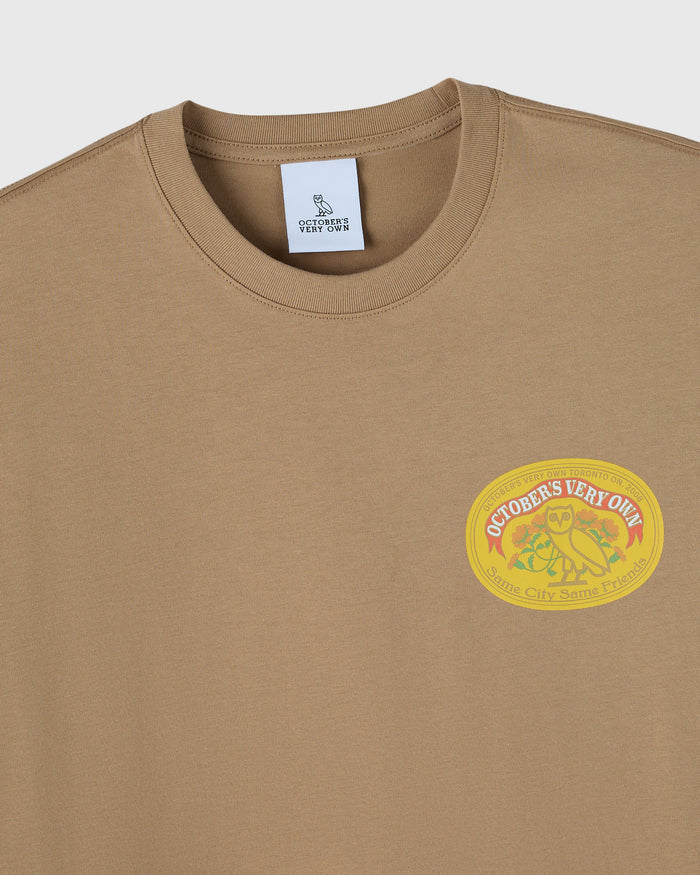 Pom Pom Banner Tee - Camel