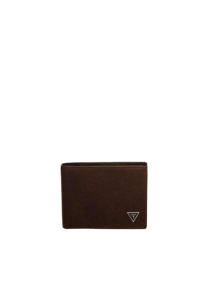 GUESS portafoglio roma marrone scuro SMROVL LEA20 ROMA BLLFLD-DKB
