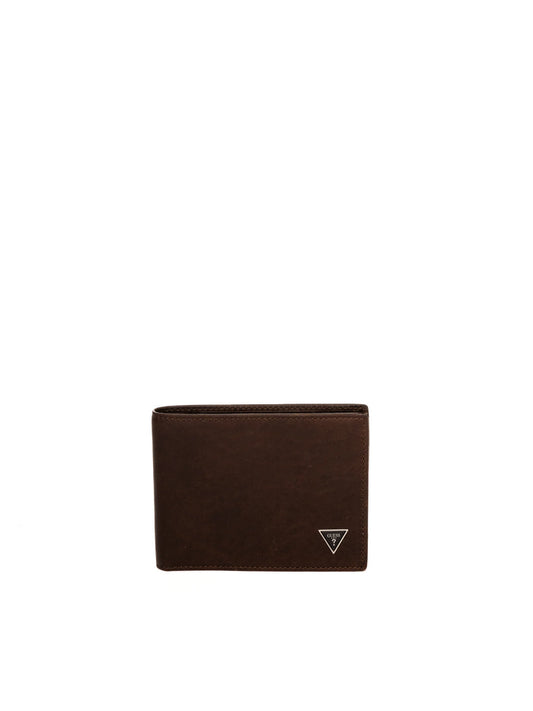 GUESS portafoglio roma marrone scuro SMROVL LEA20 ROMA BLLFLD-DKB