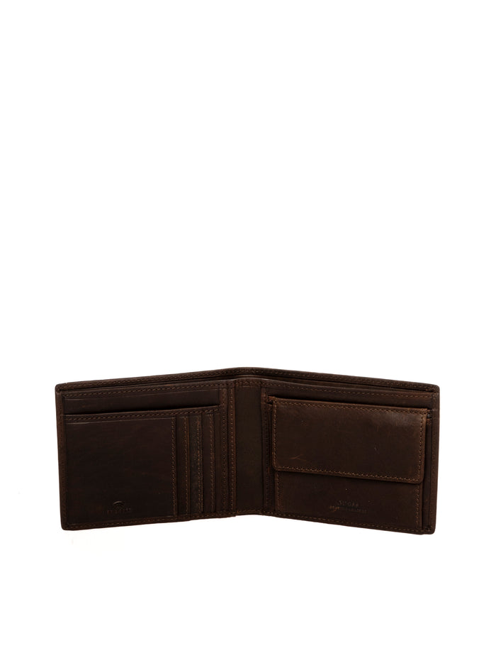 GUESS portafoglio roma marrone scuro SMROVL LEA20 ROMA BLLFLD-DKB