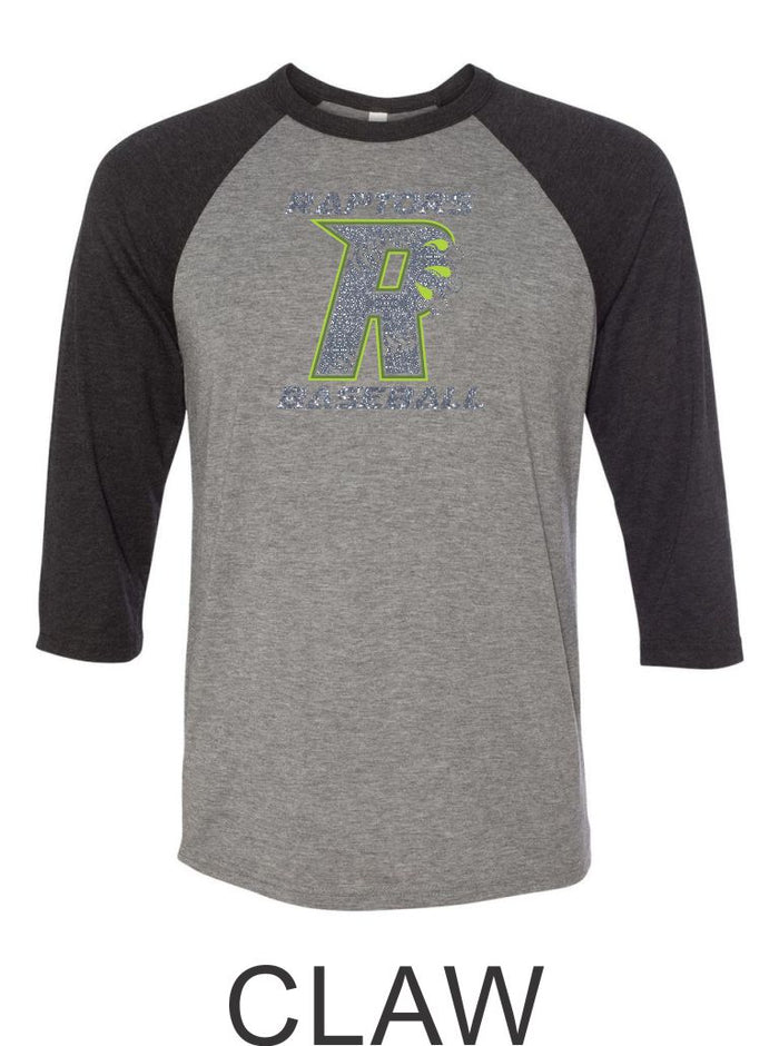 Raptors Baseball Raglan Unisex T-Shirt- 5 designs- Matte and Glitter