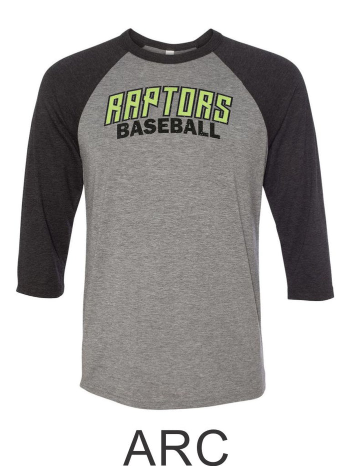 Raptors Baseball Raglan Unisex T-Shirt- 5 designs- Matte and Glitter