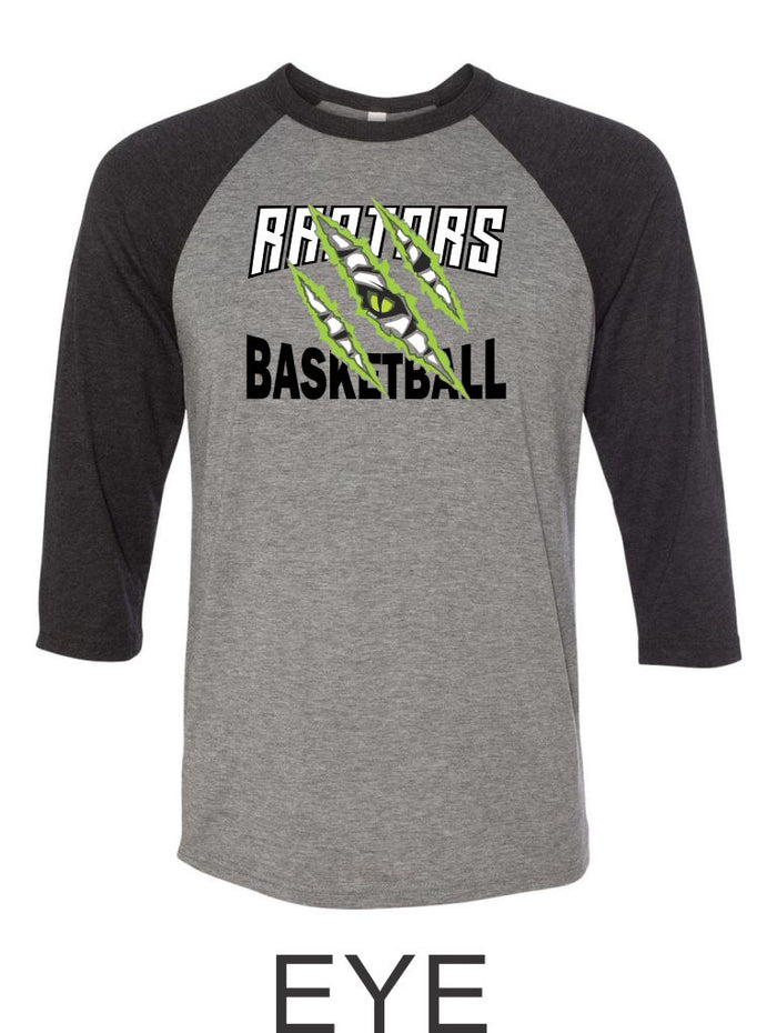 Raptors Basketball Raglan Unisex T-Shirt- 5 designs- Matte and Glitter