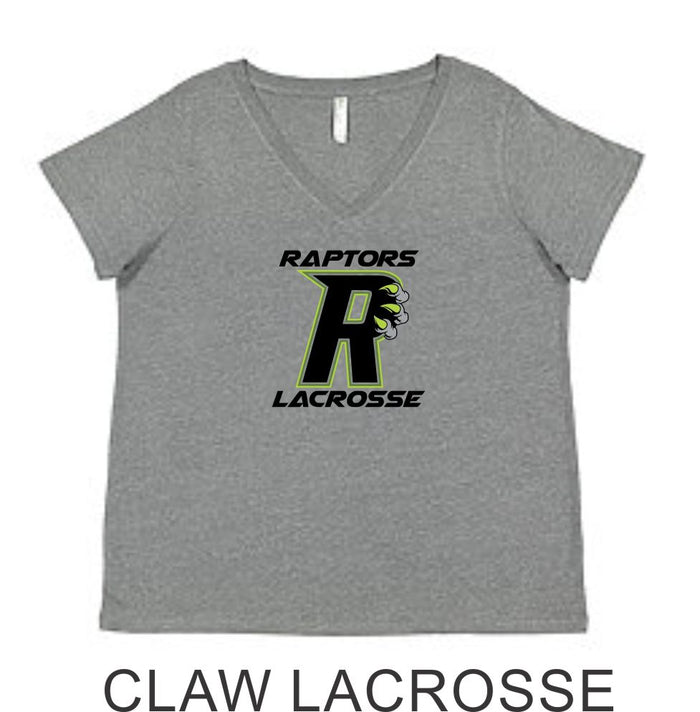 Raptors Curvy Ladies Tee- 2 Designs- 4 Sports- Matte or Glitter