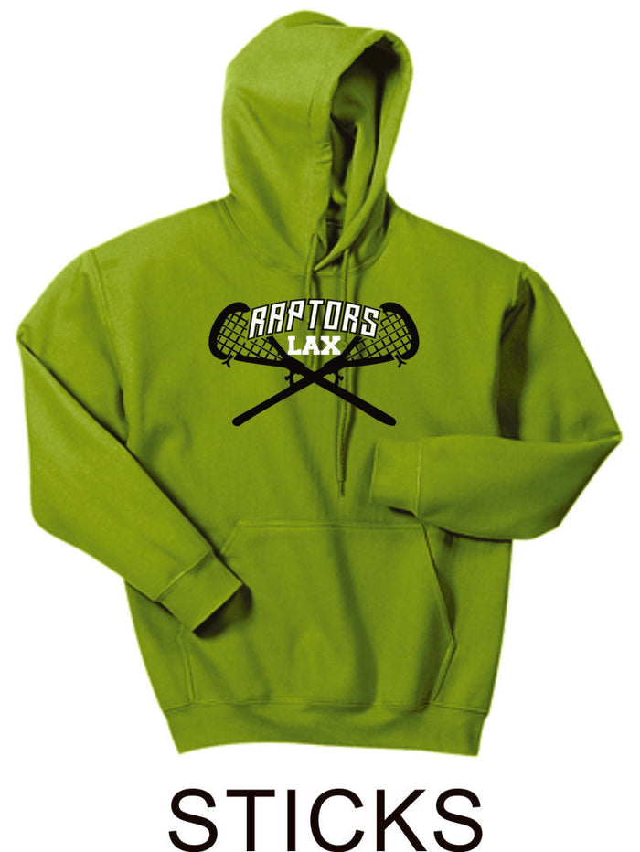 Raptors Lacrosse Hooded Sweatshirt- 5 designs- Matte or Glitter