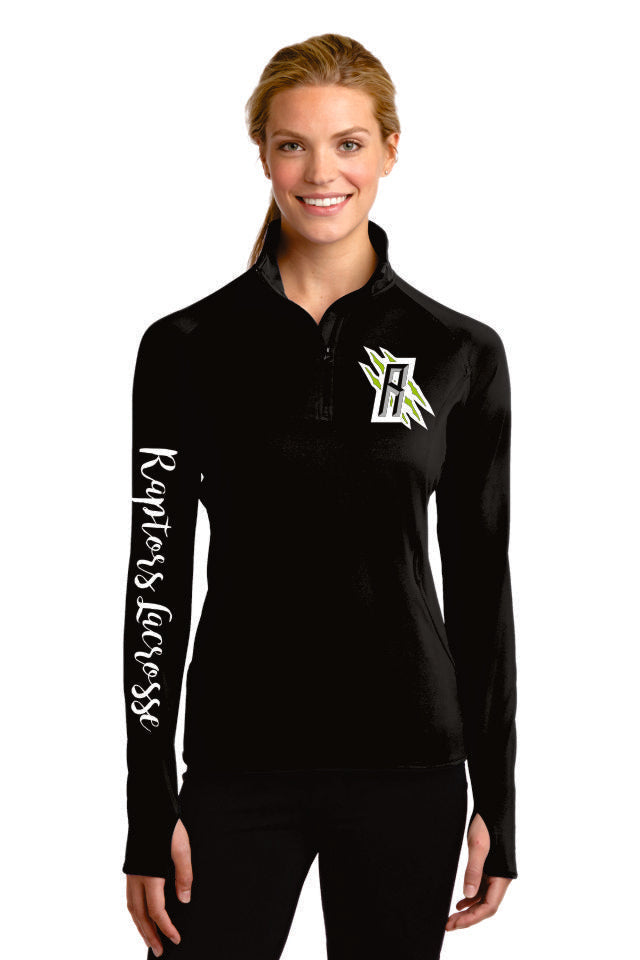 Raptors Ladies Sport Wick 1/2 Zip Pullover- 4 Sports- Matte or Glitter