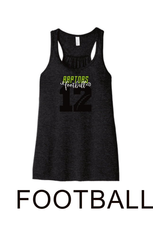 Raptors Number Flowy Tank- 4 Sports- Matte or Glitter