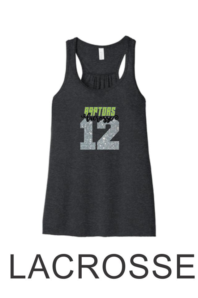 Raptors Number Flowy Tank- 4 Sports- Matte or Glitter