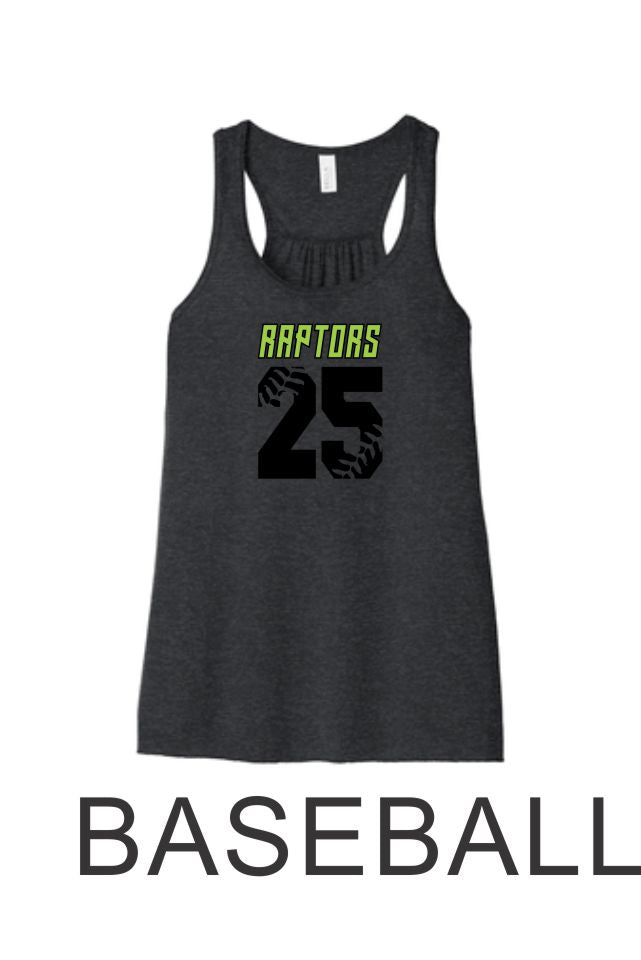 Raptors Number Flowy Tank- 4 Sports- Matte or Glitter