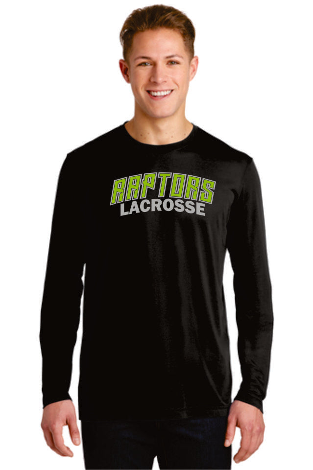 Raptors Sport-Tek Unisex Long Sleeve Wicking Tee - 4 Sports- Matte or Glitter