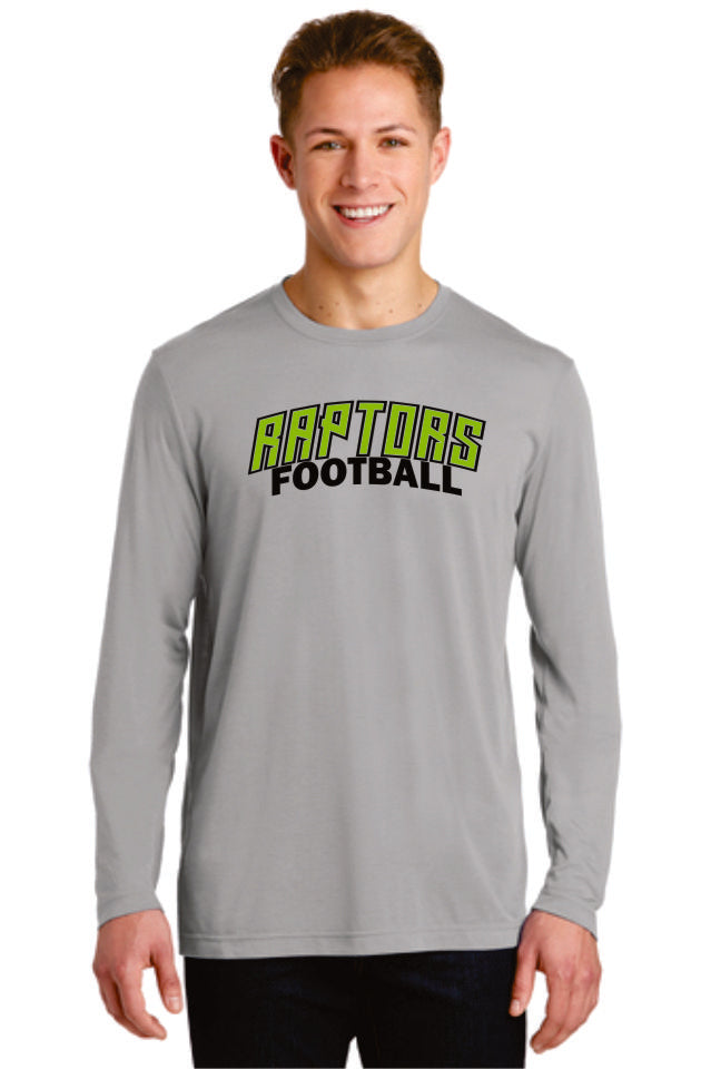 Raptors Sport-Tek Unisex Long Sleeve Wicking Tee - 4 Sports- Matte or Glitter