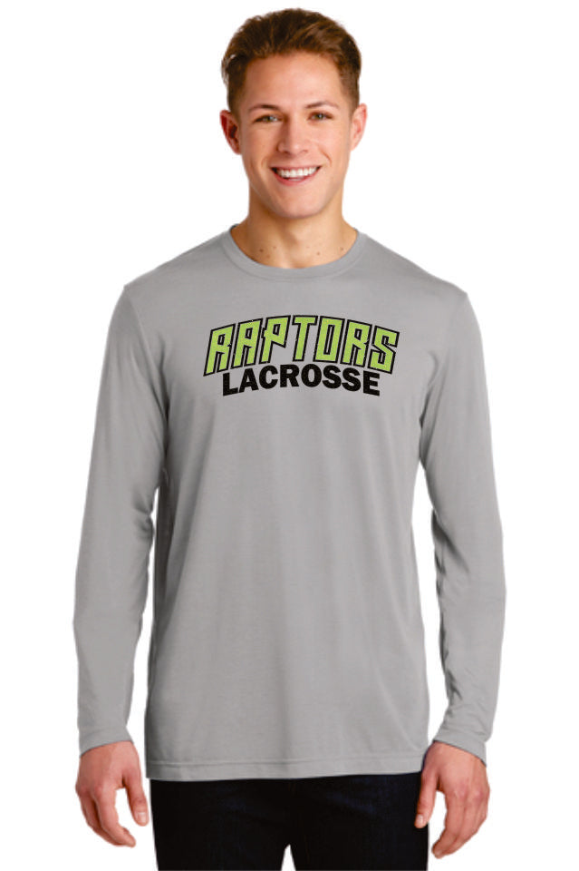 Raptors Sport-Tek Unisex Long Sleeve Wicking Tee - 4 Sports- Matte or Glitter