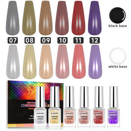 Rarjsm Metallic Serise Liquid Chrome Powder 6 pcs Set $27.99