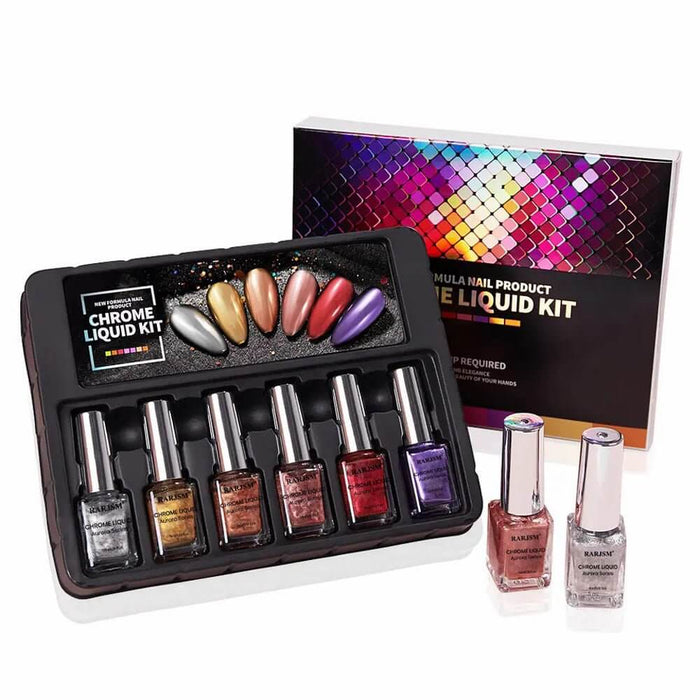 Rarjsm Metallic Serise chrome nail gel 6 pcs Set $27.99
