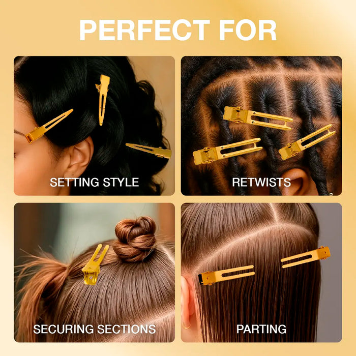 Red by Kiss Metal Clip Combo Pack Gold 50pcs