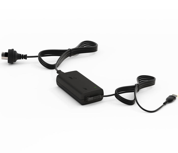 Power Supply Unit for AirSense 11 ResMed  in black , sitting on white background