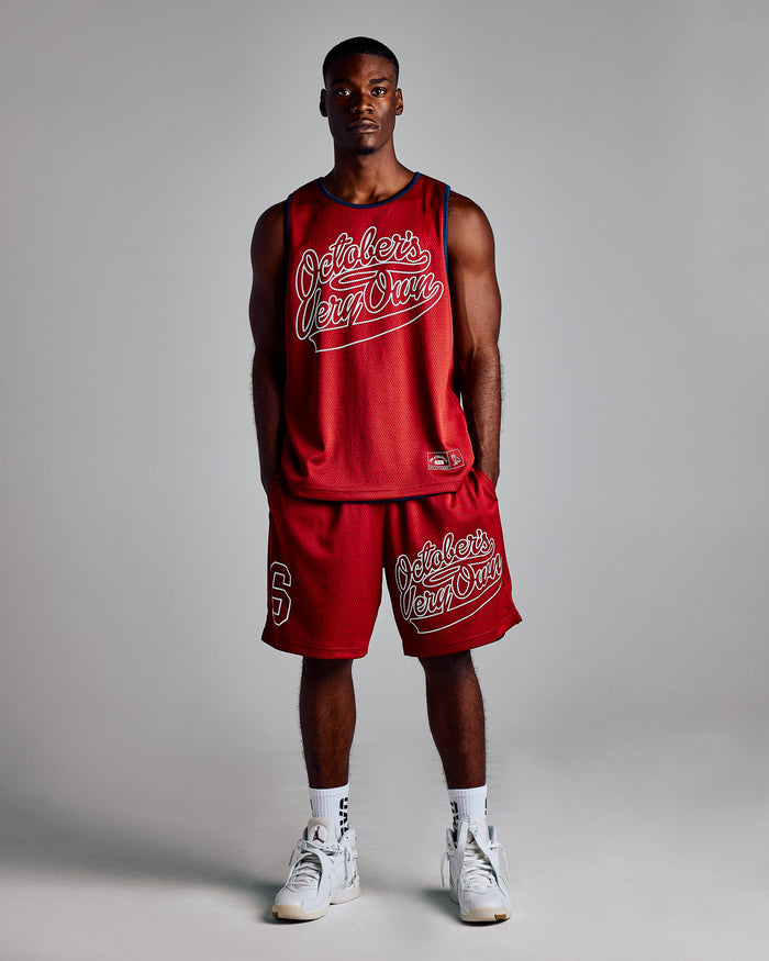 Reversible Mesh Basketball Jersey - Deep Red