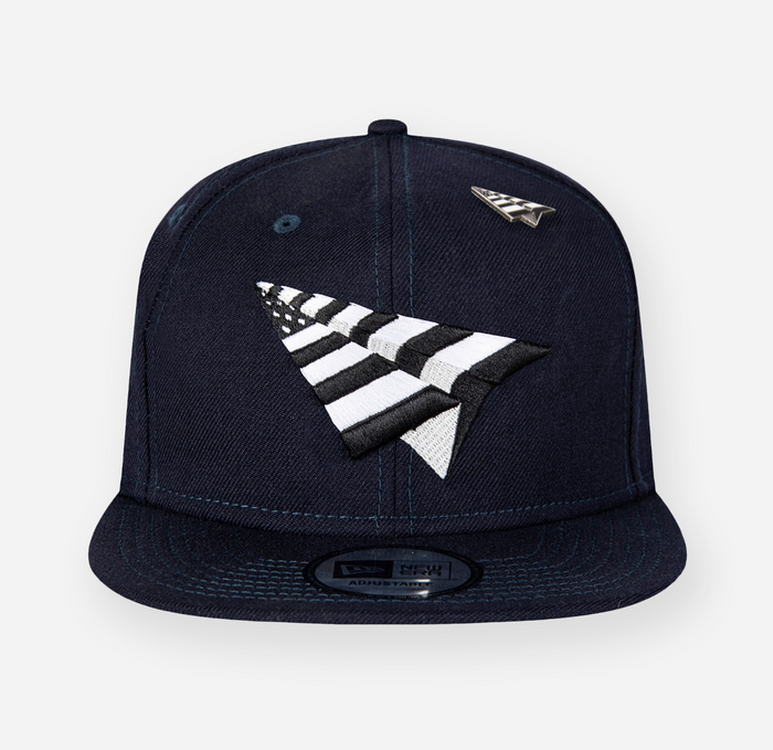 Roc Nation Paper Planes Navy Old School Grey UV 950 Snap Back