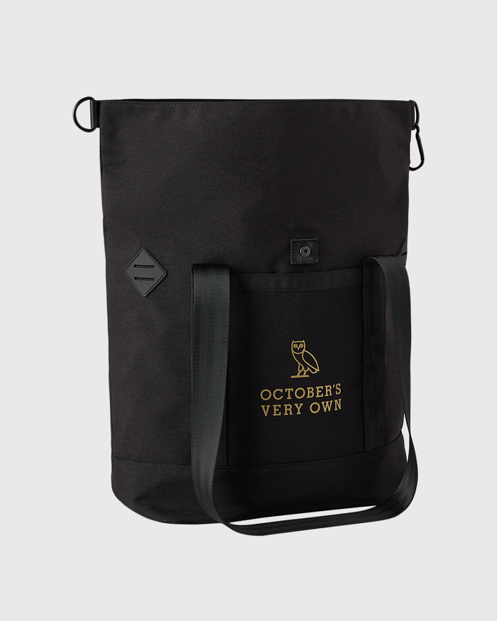 Roll Top Tote Bag - Black
