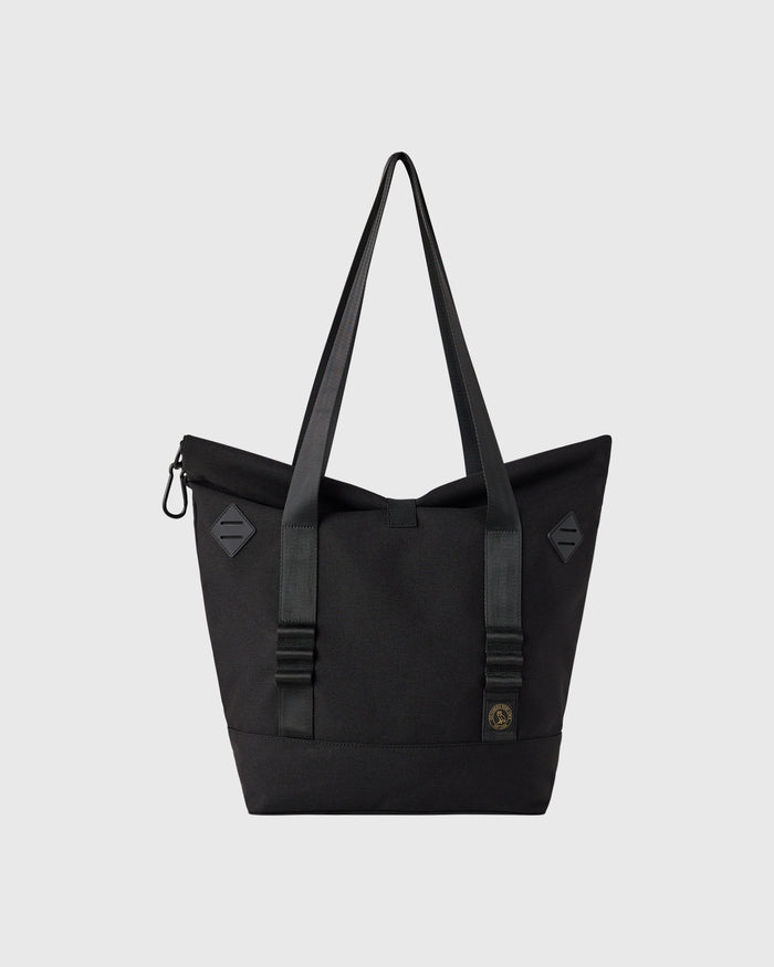 Roll Top Tote Bag - Black