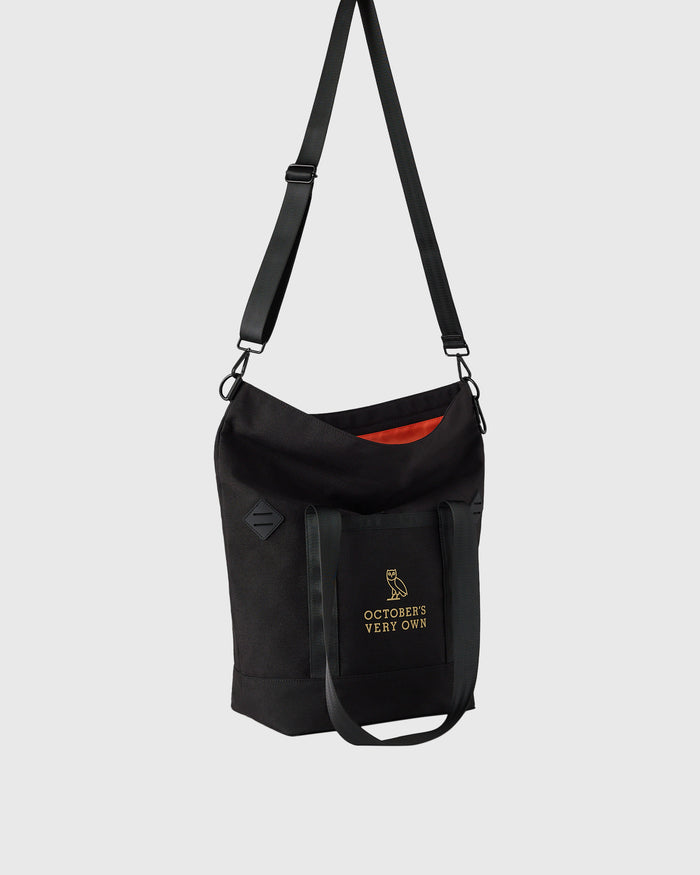 Roll Top Tote Bag - Black