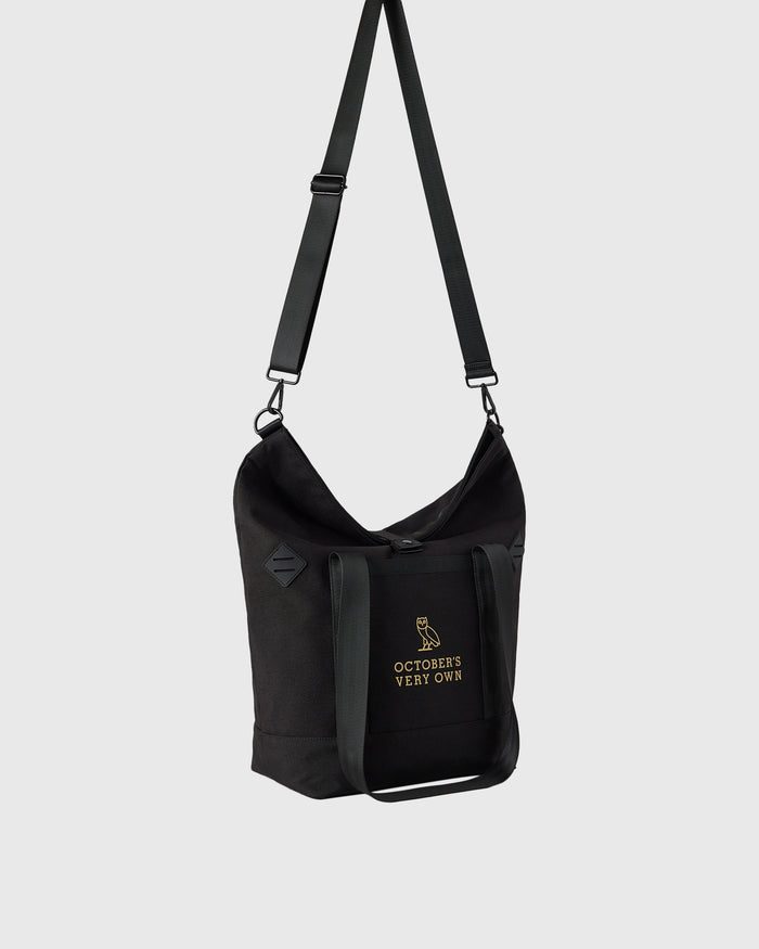 Roll Top Tote Bag - Black