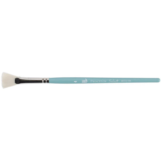 Select Artiste - Synthetic Brush - Bristle Fan Size 4. PRINCETON ART & BRUSH-Select Off White Synthetic Brush: Bristle Fan. This series of brushes are perfect for your decorative and technique painting needs. A variety of synthetic and natural hair, the short handled select brushes with their distinct shapes allow you to truly express your creativity. Available at Embellish Away located in Bowmanville Ontario Canada.