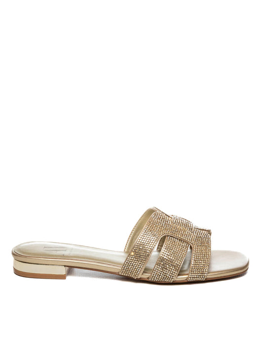ALBANO VANITY Sandalo strass platino 7028 STRASS-PLATINO