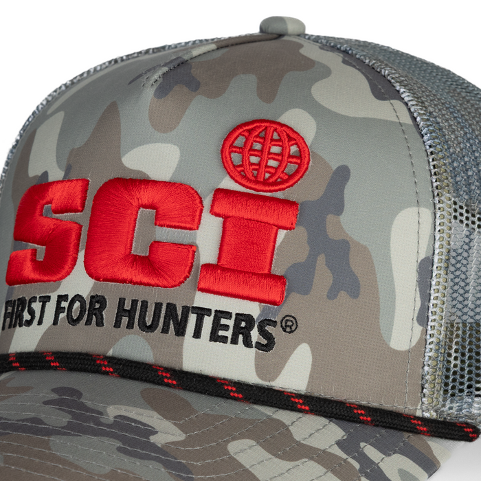 SCI Curved Brim Meshback Cap