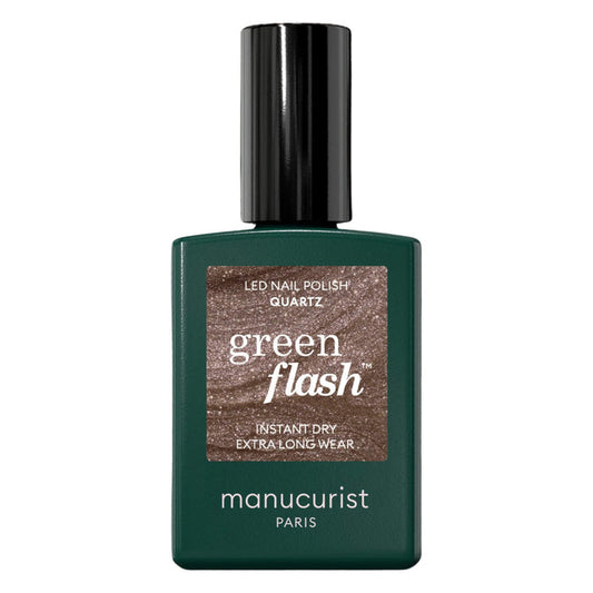 Bottle of Manucurist Semi-Permanent LED Green Flash - Quartz 15mL