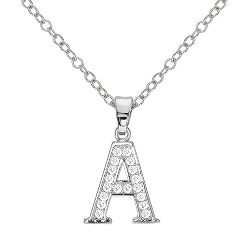 Silver Initial Necklace - ikatehouse