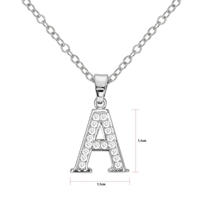 Silver Initial Necklace - ikatehouse