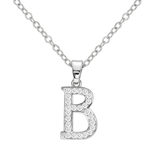 Silver Initial Necklace - ikatehouse