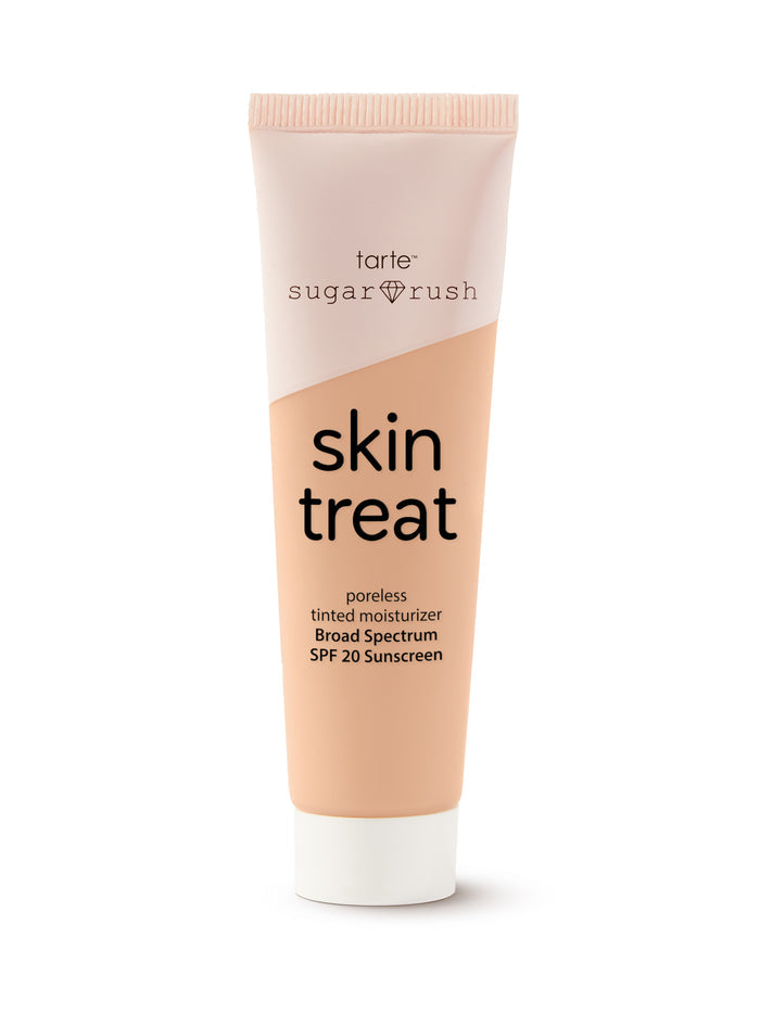 Tarte Sugar Rush skin treat poreless tinted moisturizer on a white background