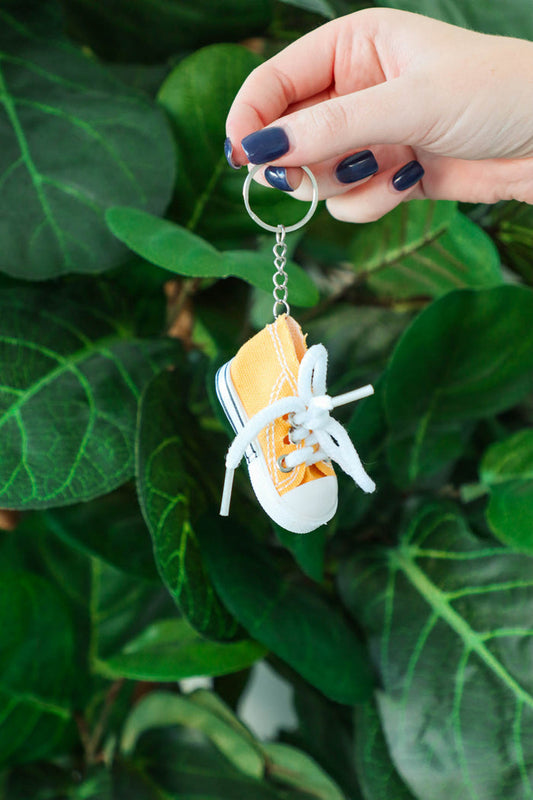 yellow sneaker keychain