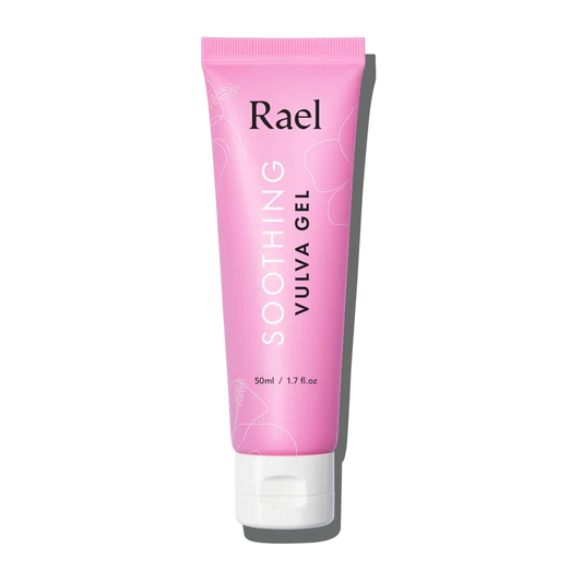 A pink tube of Rael Soothing Vulva Gel.