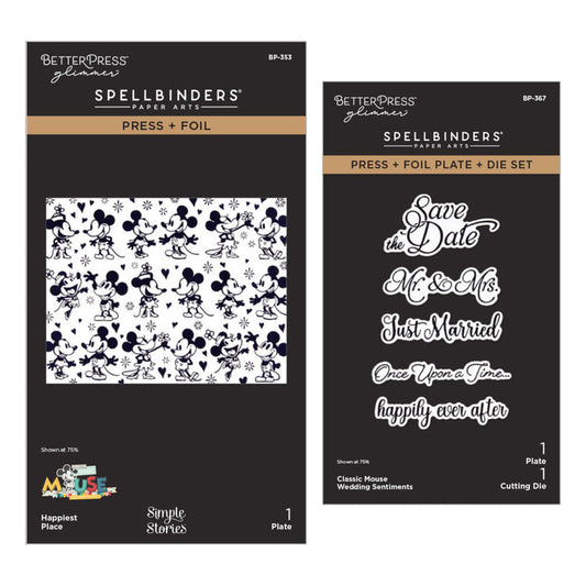 Spellbinders - BetterPress Bundle - Classic Mouse Wedding. Available at Embellish Away in Bowmanville Ontario Canada.